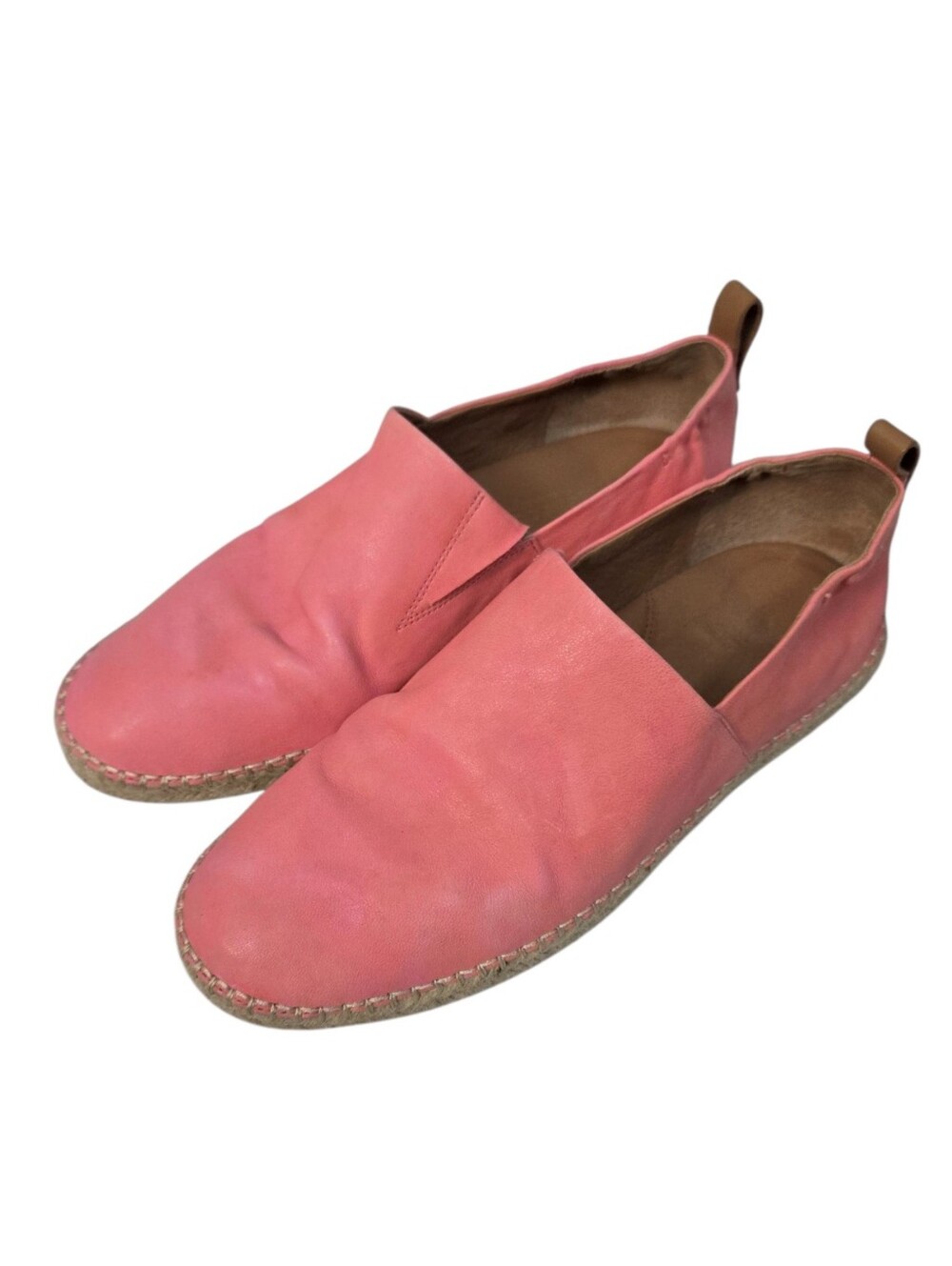 Kenneth Cole Gentle Souls Lizzy A-line Pink Leather Espedrilles Flats